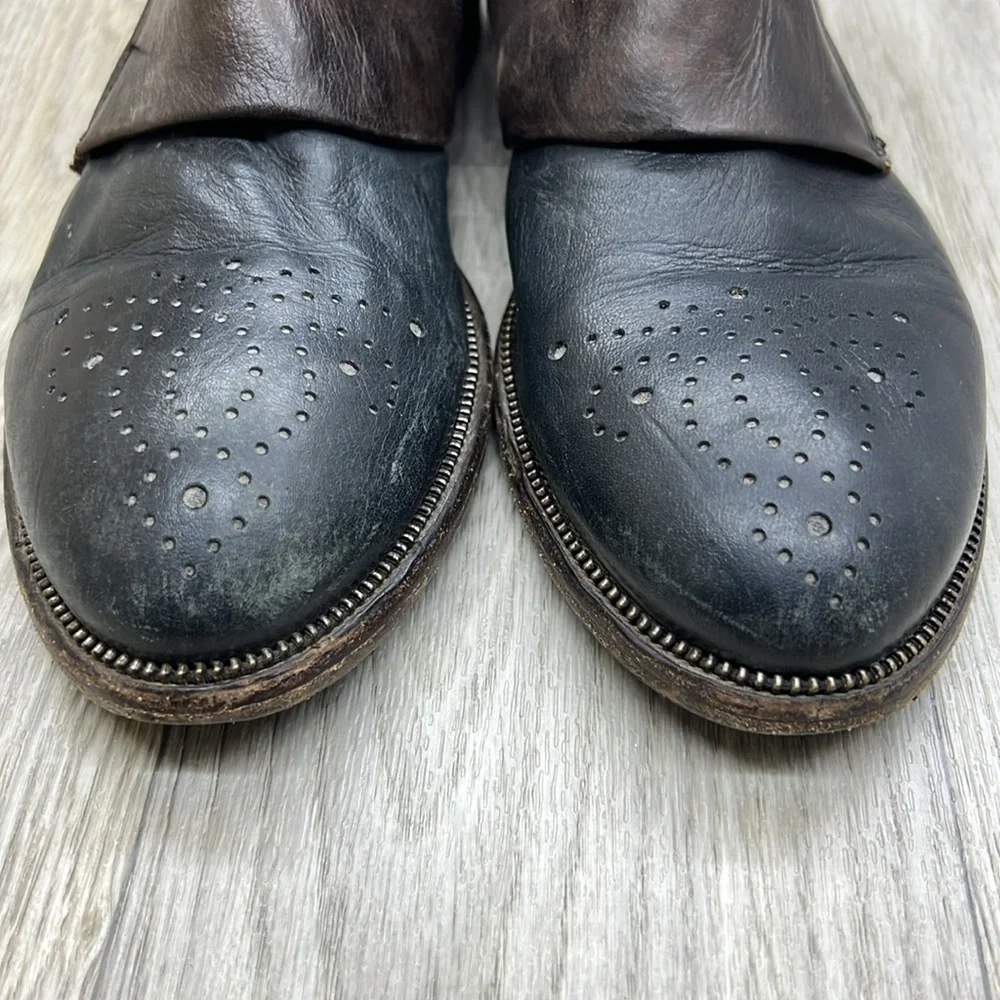 LA BOTTEGA DI LISA Blk & Brn Ankle Boots